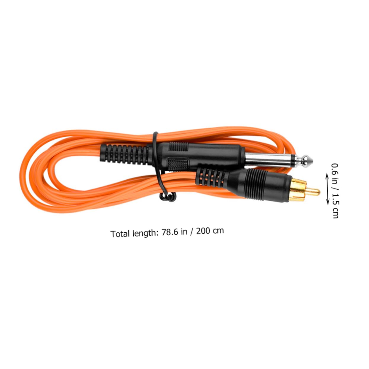 Cable Clip para Máquina de Tatuar Línea Gancho Naranja Cable de Alimentación Flexible y Duradero para Estable