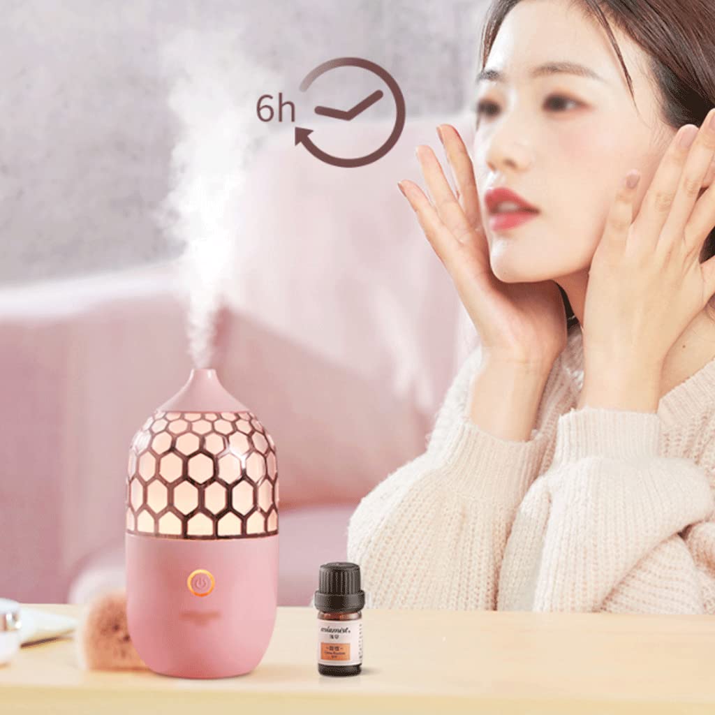 Diffuseur d'huiles essentielles créatif, Aide au Sommeil pour humidificateur 90 ML, Pas de Coupure d'eau, Protection Contre la surchauffe, lumière respiratoire Claire et Sombre