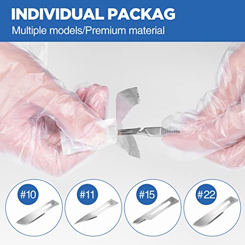 44 PCS 40 Scalpel Blades with #10#11#15#22 Scalpels Surgical Sterile Blades - Imagem 5