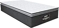 Colchão Molas Ensacadas Pillow Top Maximus Win Gazin Cinza/Branco - Suporta até 120Kg por Pessoa (Solteiro)