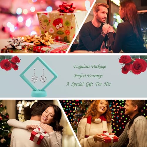 Moissanite Earrings for Women 925 Sterling Silver Drop Earrings for Girl D Color VVS1 Clarity Stud Earrings Christmas New Year's Promise Birthday Gift With Certificate 6