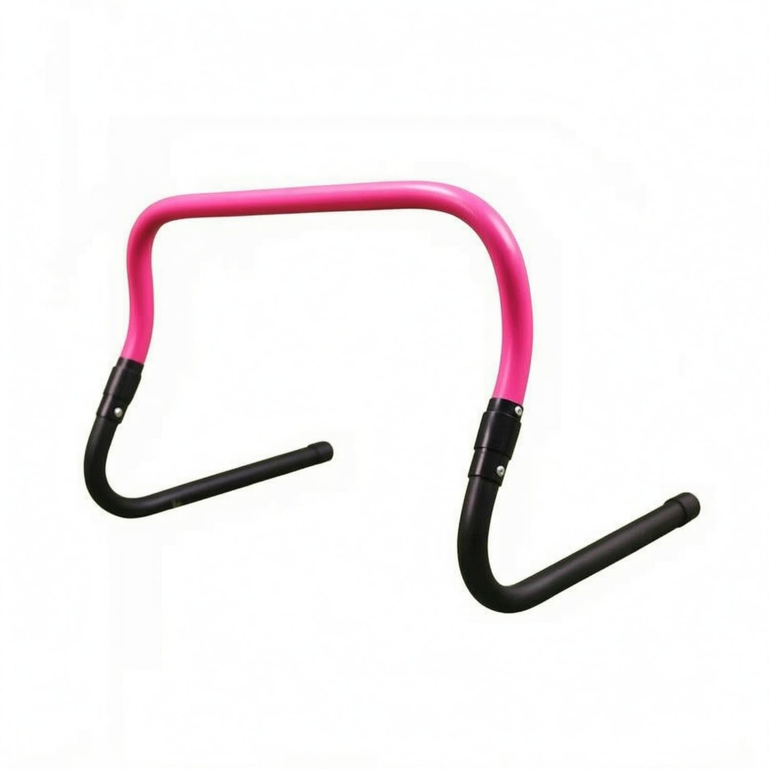 Two Height Settings Adjustable Speed Hurdles ABS PP Adjustable Hurdle Curved Top Frame Foldable Hurdle Black Cylindrical Base for Football Exercises, Rose Red-image-13