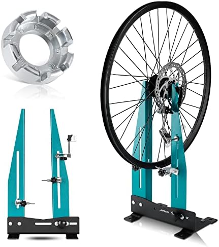 XIWUEI Wheel Truing Stand - Professional Bicycle Wheel Maintenance with Spoke Wrench, Removable Multi-function Bicycle Wheel Alignment Repair Tool ,Great Tool for Rim Truing For MTB Road