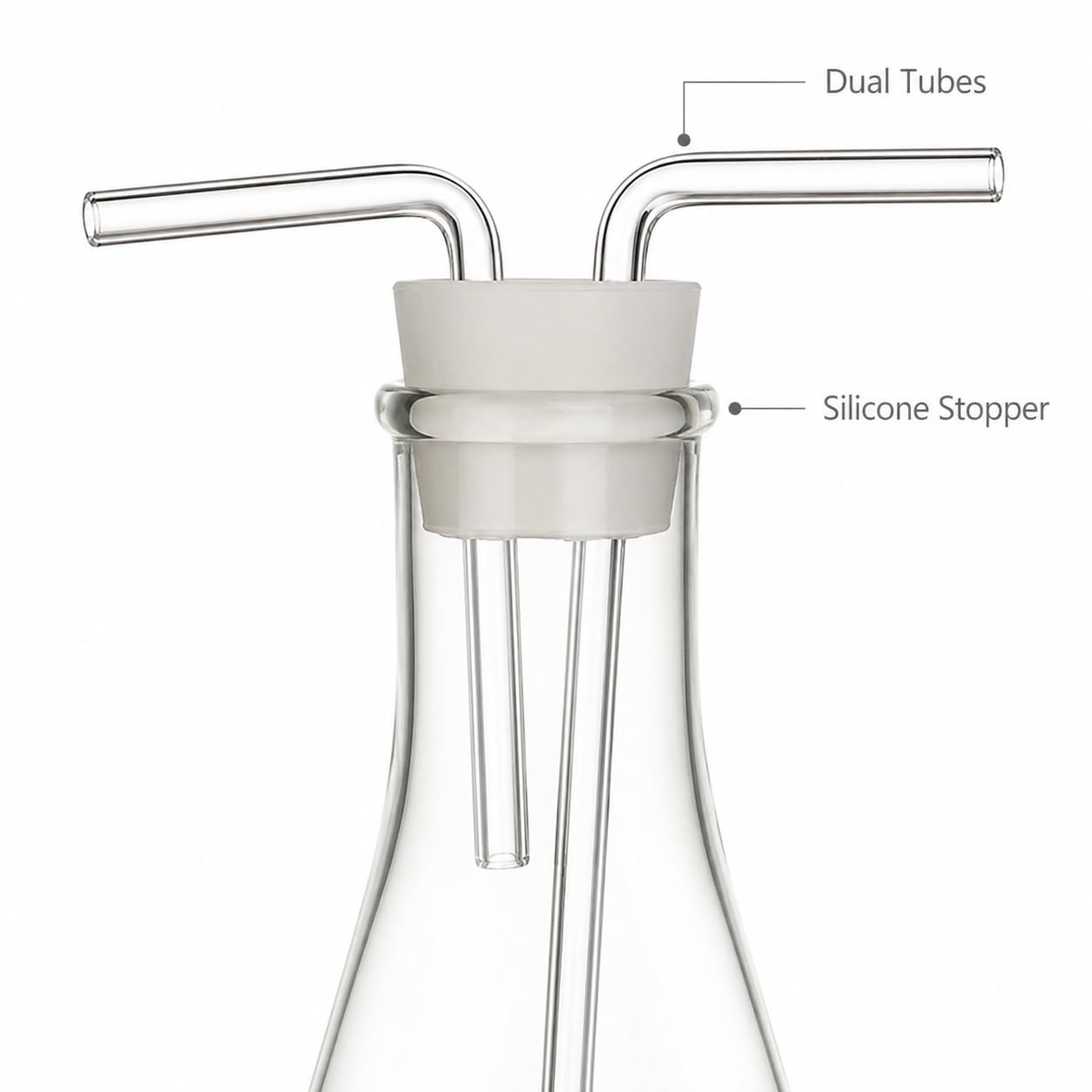 Matraz Cónico Graduado Frasco Lavador Gas Vidrio Borosilicato Químico-5000ml