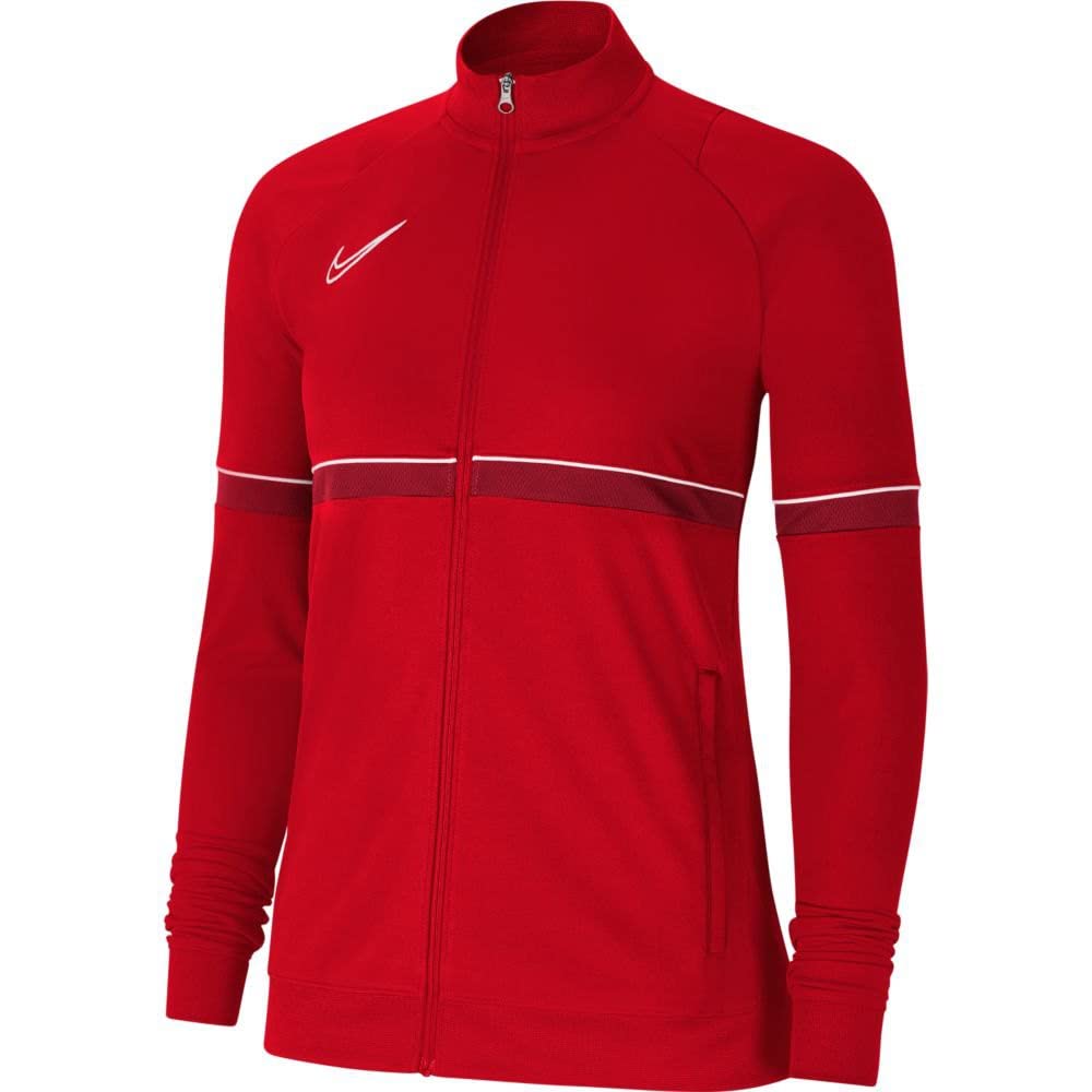 NIKE Women's Women's Academy 21 Track Jacket, RED/WHITE, XS UK