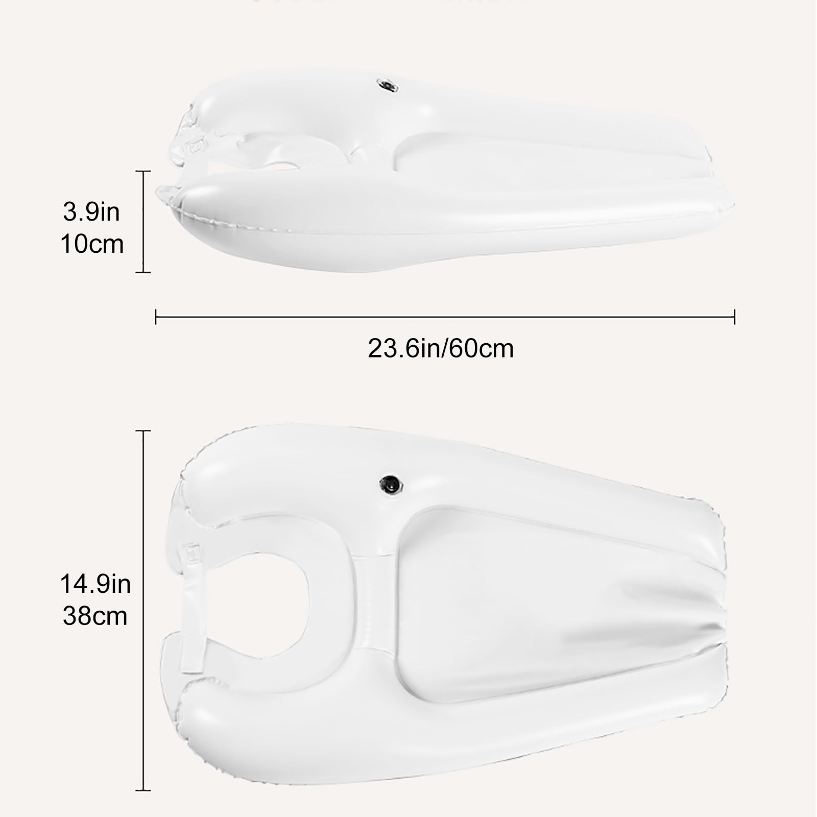 WZFPXIGWE Inflatable Shampoo Head Pad, Shampoo Neck Rest, Blow-up Washing Head Basin, Tub Pillow for Bath, Spa PVC Tray, Elder