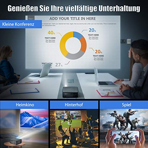Beamer, Full HD 1080P 8500 lumen beamer 5G WiFi Bluetooth beamer ondersteuning 4K video, LED home theater video beamer… - Image 7