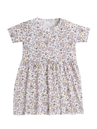 Image of EIO Girls Cotton Frock Dress Combo Pack | Multicolor Printed Knee Length Casual Dresses for Kids | Soft & Breathable Summer Wear Outfit