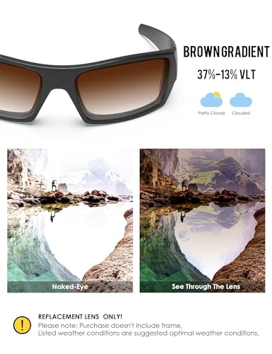 Image of BLAZERBUCK Anti-salt Polarized Replacement Lenses for Oakley Gascan OO9014 Sunglass