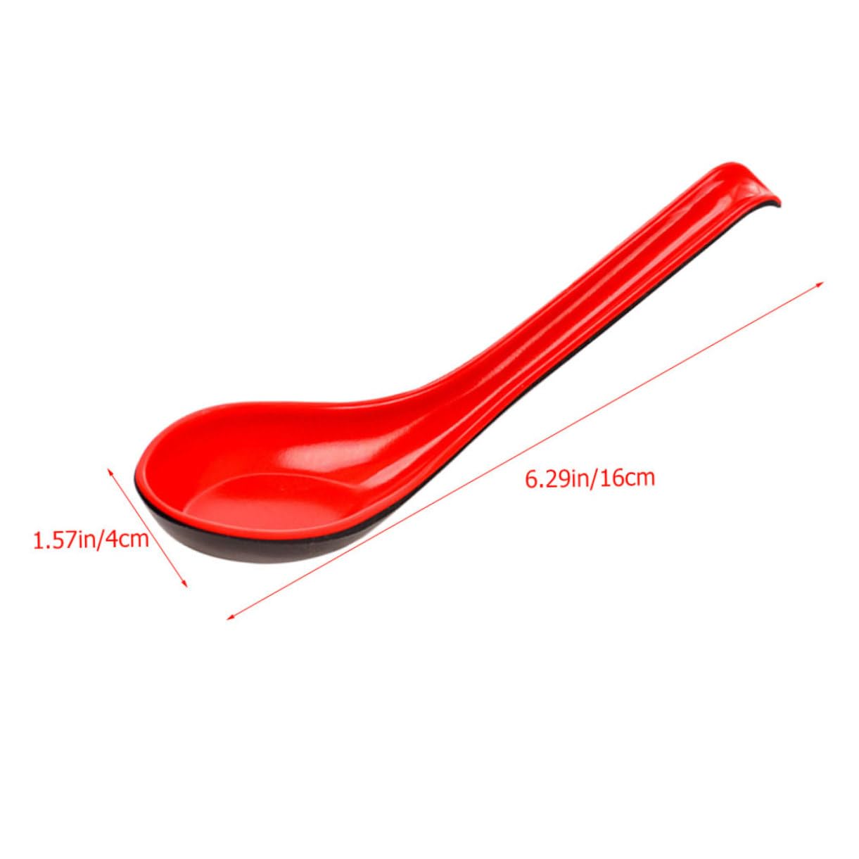 GRIRIW 10pcs Melamine Spoon Household Ramen Spoon Soup Serving Spoon Household Dinner Spoon Soup Dumpling Spoon Large Spoon Multi-function Soup Spoon Japanese Ramen Spoons