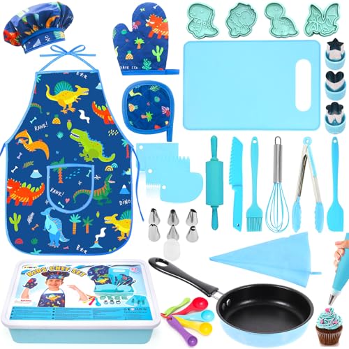 Kids Cooking and Baking Set with Storage Case Complete Cooking Su...