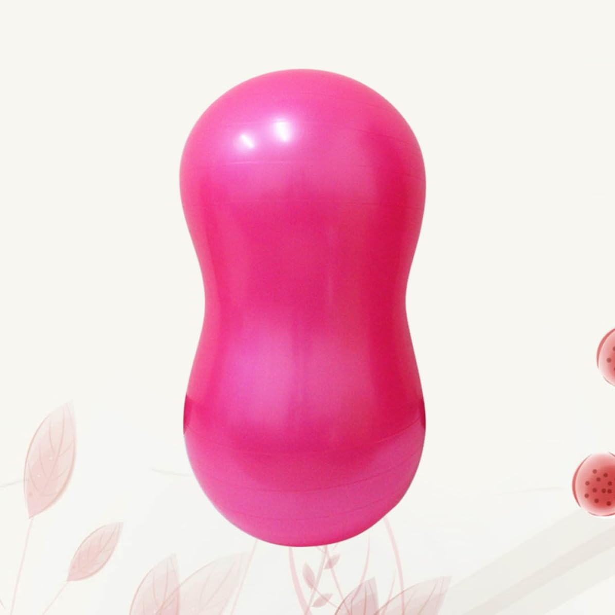 SHERCHPRY Pelota de Yoga y Pilates Gruesa en Forma de Cacahuete de PVC Antiexplosión para Entrenamiento de Estabilidad y Ejercicios en Casa y Gimnasio