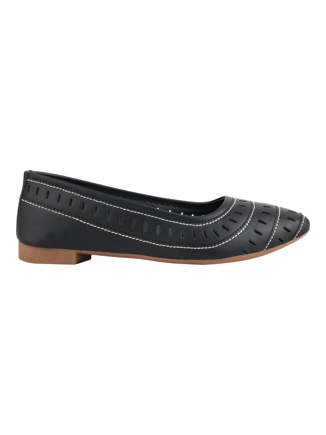 stylestry Women's Laser-Cut Perforated Ballet Flats || Daily, Office & Casual Comfortable & Stylish Slip-On-picture-23