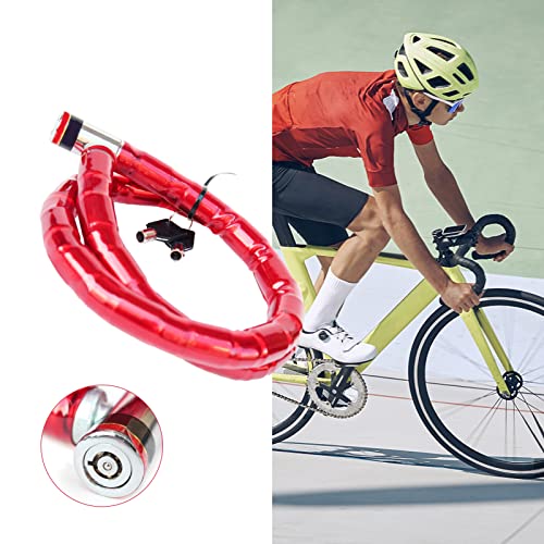 Candado de Cable para Bicicleta Rojo miniatura 6