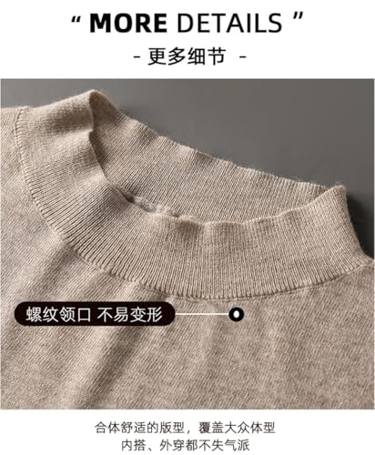 Men's Merino Wool Sweater Spring Autumn Thin Knit Solid Color Pullover2