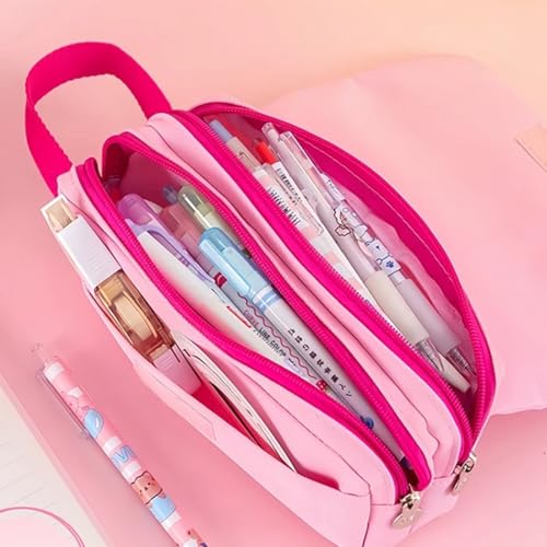 Image of Storio Pencil Box Pouch for School Kids Girls & Boys Aesthetic | Cute Stationary Compass Box Case Organiser | Travel Pouch Organiser