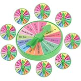 JUMPLAWN 10 Stück Scherz Drehscheiben Bestrafungsspiel 65cm Rotierendes Party Drehrad aus Robustem Kunststoff Tischspiel für Familien und Outdoor Unterhaltung