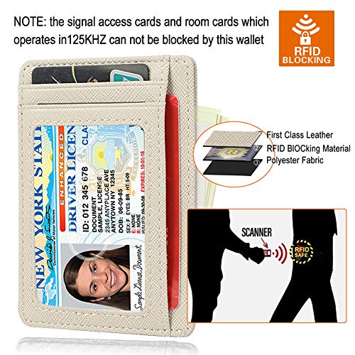 Image of GH GOLD HORSE Slim RFID Blocking Card Holder Minimalist Leather Front Pocket Wallet for Women | Slim