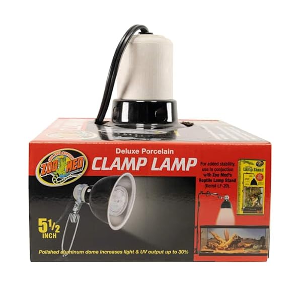 Zoo Med Deluxe Porcelain Clamp Lamp with 5.5-Inch Dome, Black by Zoo Med - Image 3