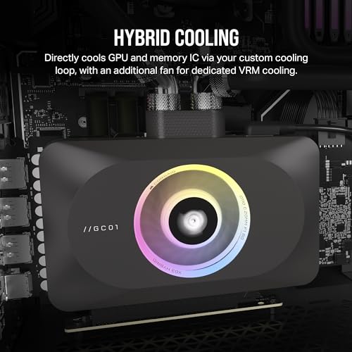 Corsair iCUE LINK XG3 RGB Hybrid GPU Water Block, Hybrid Custom Cooling, Fits NVIDIA RTX 4090, 4080, 3090 Ti, 3090, 3080 Ti - Image 4