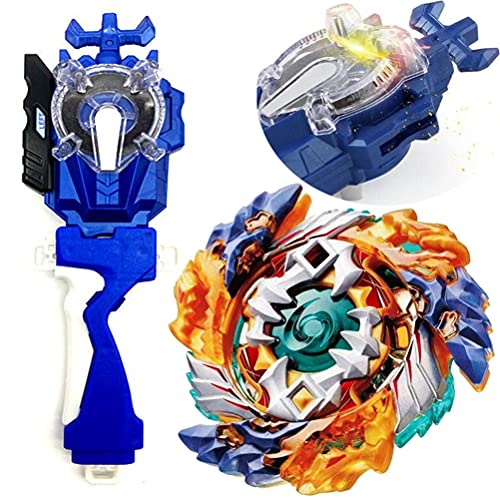Mopogool Left Right Sparking Launcher Lr Bey Burst Evolution Turbo Blades Battling Tops String Launcher Grip B-122 Starter Geist Fafnir.8'.Ab God Bay Starter Set Gaming Top Spinning Toy Gift for Boys