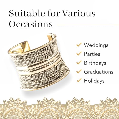 Brass Polished Gold Color Cuff, Indian Hand Made Bangle, Arm Cuff Easy To Wear, Wide Gold Color Brass Based Beautiful Design Bracelet4