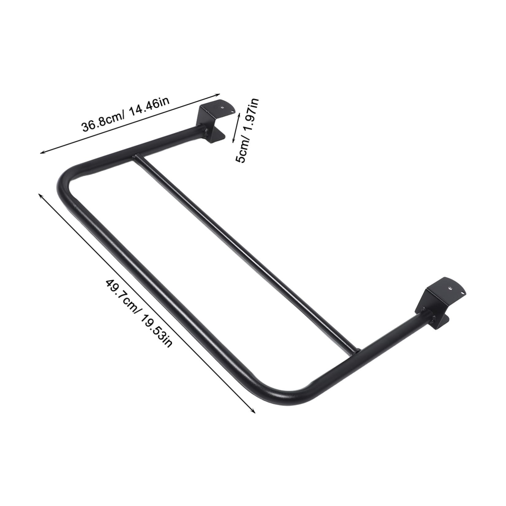 BESPORTBLE Sponda di Sicurezza per Letto Dormitorio 20 inch in Ferro Nero | Student Dorm Bed Rail, Removibile con Clamp senza Trapano, Decorazioni Scuola per Loft Bed