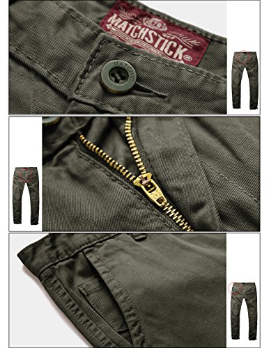 Image of Match Mens Regular-Fit Casual Flat Front Chino Pants