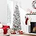 Best Choice Products Flocked Pencil Christmas Tree, Unlit Slim Artificial Holiday Decoration, 6ft Skinny Snowy Appearance w/Base