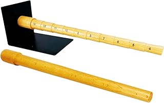 Jewel Tool 12.5" 2 Piece Wooden Mandrel and Steel Platform Set | Contains 12.5" Tapered Mandrel, 12.5" Step Mandrel and 4.5" x 3.5" X 3.5" Steel Platform | Great for Jewelry Making