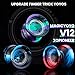 MAGICYOYO V12 Finger Spin Yoyo Professional Responsive Yoyo for Kids Beginners, Unresponsive Yoyo for Advanced Player, Professional yoyo for Hook Finger Spinning Tricks - Black Blue