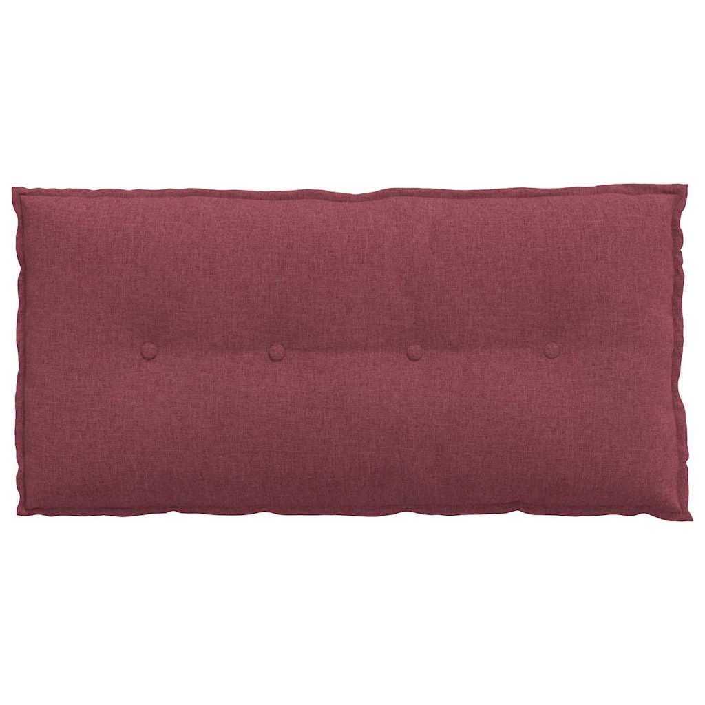 Cojín para el respaldo, color rojo vino, 100 x 19 x 50 cm, con funda de tela suave, diseño moderno, cremallera extraíble, lavable, cojín de sofá para salón, dormitorio, oficina