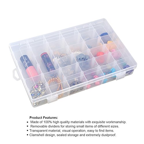 OULII Clear Plastic Jewelry Box Organizer (Square) - Thumbnail 3