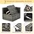 HOMREST 7 Piece Patio Furniture Set with Adjustable Bracket All-Weather Wicker Conversation Set with Coffee Table for Porch Garden Backyard (Gray)