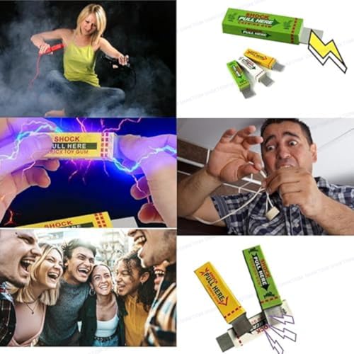 Image of SHAKTISM Electric Shocking Prank Toy - Funny Shock Gag for April Fool, Magic Trick Joke Toy, Novelty Gift for Friends, Party Trick Toy for Kids & Adults (Pen & Chewing Gum (Combo))