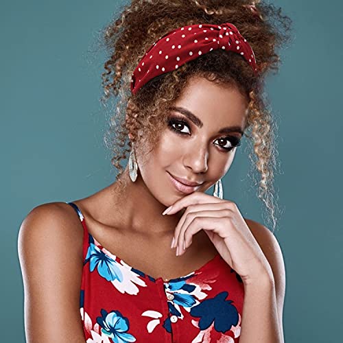 Velscrun Headbands For Women 12 Pack Head Bands Women Hair Knotted Headband For Women Knotted Headbands Womens Headbands Elastic Turban Boho Bandeau Hair Fashion Headbands For Washing Face #TOP2