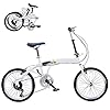 Vouwfiets, Heren Dames Vouwfiets + 20 in City Vouwbare Mini Compacte Fiets Urban Commuter Adult Cruiser Bike