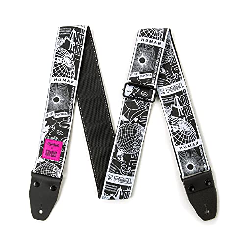Dunlop ILD11 – Sangle guitare I Love Dust Robot Heart - Les Beatles, Paul McCartney, John Lennon, RIngo Starr, George Harrison Dunlop ILD11 - Sangle guitare I Love Dust Robot Heart – Image 3