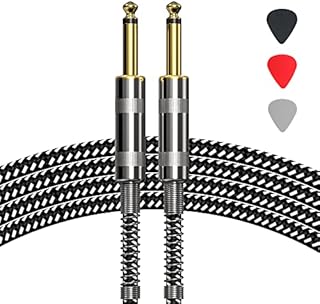 Maono 10FT Guitar Cable 1/4 Inch Electric Instrument Cable Bass AMP Cord for Electric Guitar, Bass Guitar, Electric Mandolin
