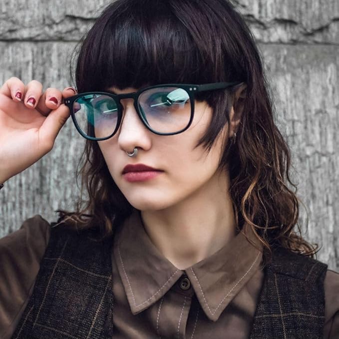 Image of BLUEMOKY Reading Glasses for Women Men, Blue Light Blocking Glasses 2 Pack, Computer Readers, Spring Hinge