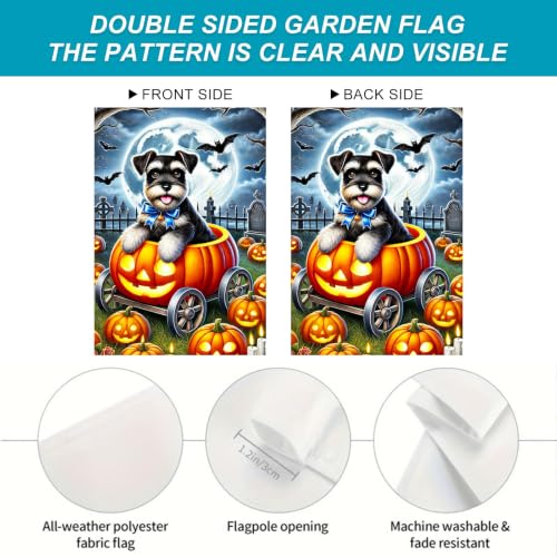 NHBTC Pumpkin Pile Dog Flag 12x18 Double Sided Fall Halloween Decor Gift - image 5