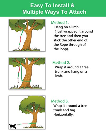 image for LOOBANI Outdoor Bungee Tug Toy, Dog Toy Hanging from Tree for Small to