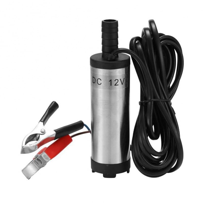Bomba sumergible 12V, bomba de agua de acero inoxidable, bomba diesel con clip, cable 3M, para diesel/agua/queroseno