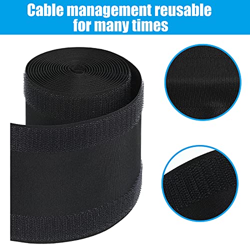 Image of WILLBOND Carpet Cord Cover Cable Protector Floor Cover Cable Protector Management Only for Commercial Office Carpet(29.53 ft,Black)