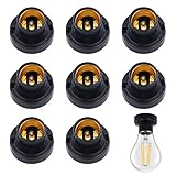 Compatibilité: Support De Lampe À Vis E27 adaptées à l'ampoule standard universelle LED E27, telles que le style rétro, le style moderne, les ampoules colorées, l'ampoule LED UV.