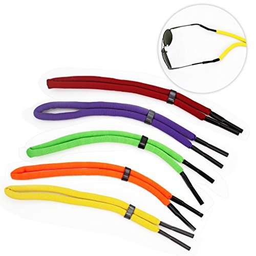 FASOTY 5 Pcs Floating Foam Glasses Strap Eyeglass Chain Eyewear Retainer Adjustable Safety