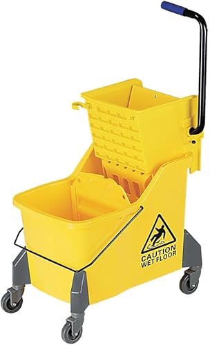 fregona cubo Deluxe prensa lateral Wringer 42L comerial limpieza residencial