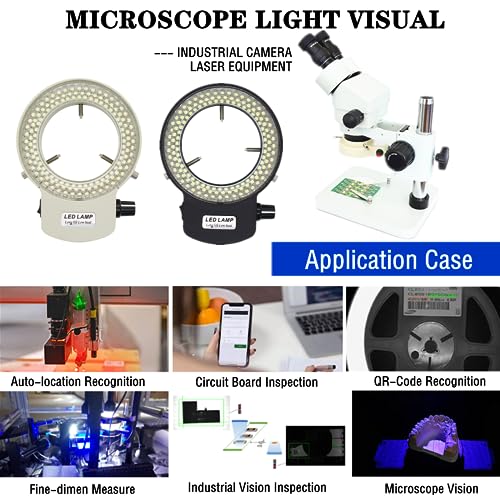 Image of Microscope Ring Light Light LED 144B-ZK Illuminator Black | for Stereo Microscope-camera-Industry machine,Adjustable 144W lab Stereo -Camera-Monocular Binocular Trinocular Lens