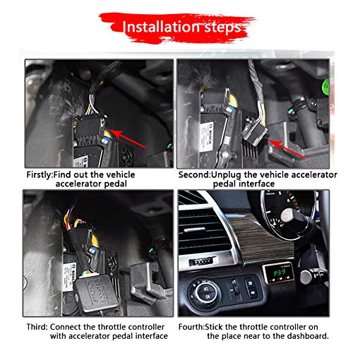 Throttle Response Controller, 9 Drive Modes Smart Electronic Throttle Controller, Racing Accelerator,For Ford Land-Rover/Land-Rover/Lincoln/Dodge/Chrysler/Jeep #TOP7