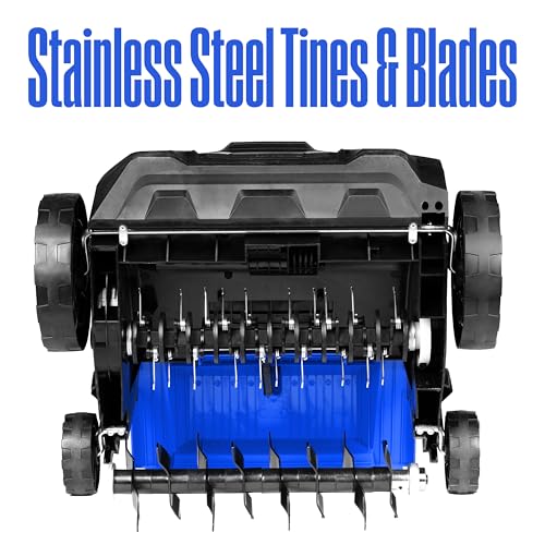 Westinghouse 13-Inch 12 Amp 2-in-1 Corded Lawn Electric Dethatcher and Scarifier with 8 Gallon Thatch Collection Bag, 4-Position Depth Adjustment, Foldable Handle, for Lawn, Yard and Grass - Image 5